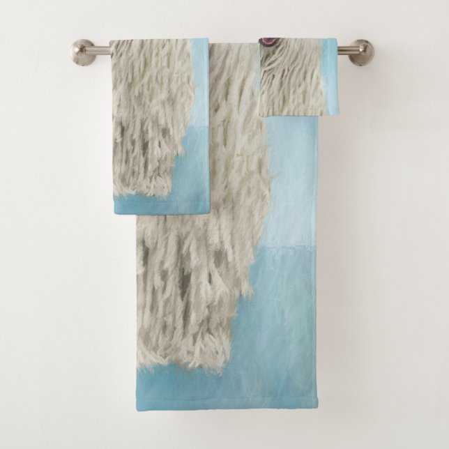 Pintura Komondor - Arte Perro Original Cuto (In situ)