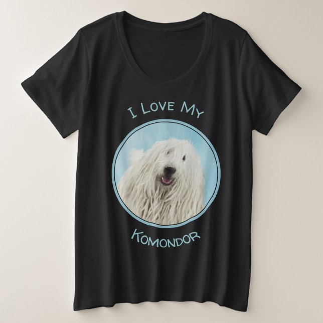 Pintura Komondor - Arte Perro Original Cuto (Anverso del diseño)