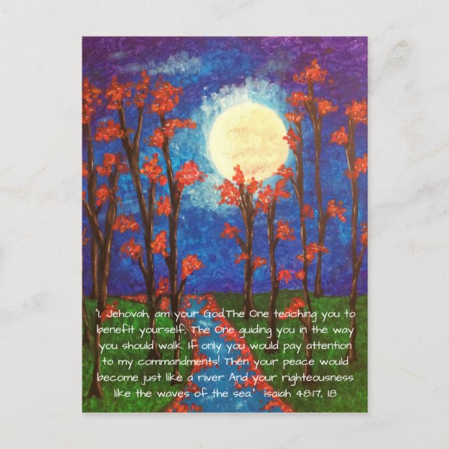 Pintura lunar~Paz como una postal de RIver (Anverso)