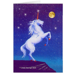 Pintura mágica de la Luna Llena del unicornio