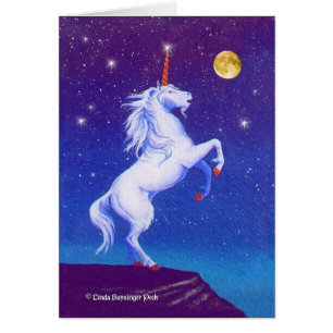 Pintura mágica de la Luna Llena del unicornio