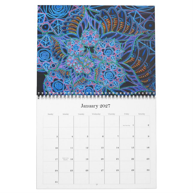 Pintura mientras que baila el calendario 2011 (Jan 2027)