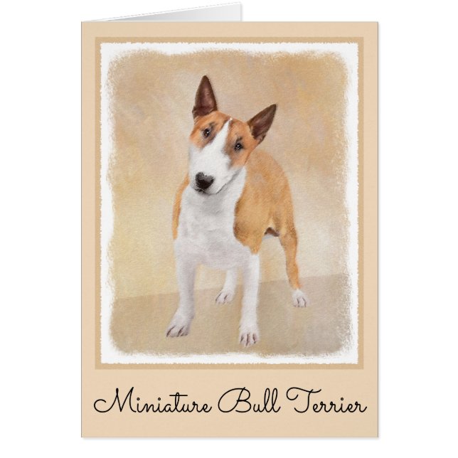 Pintura Miniatura de Bull Terrier - Cute Original  (Frente)