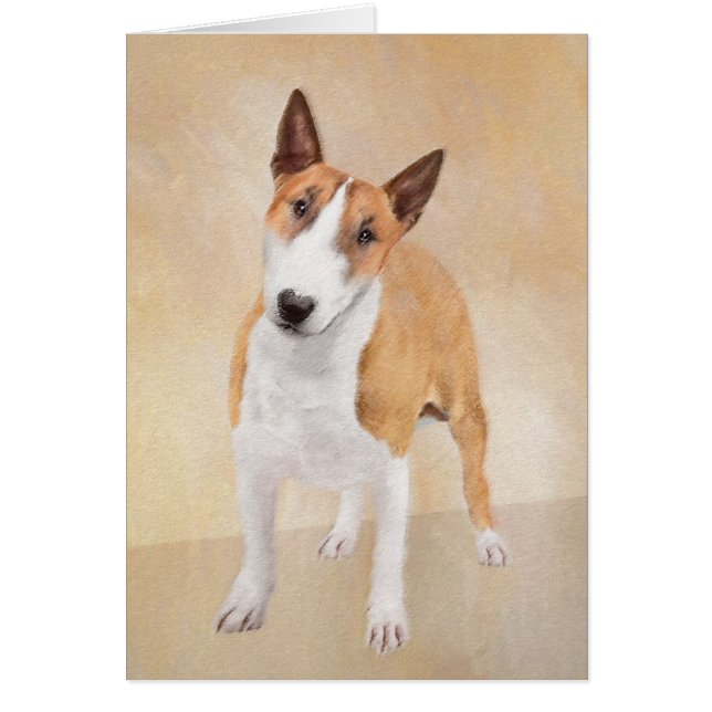 Pintura Miniatura de Bull Terrier - Cute Original  (Frente)