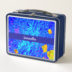 Pintura moderna de arte abstracto azul