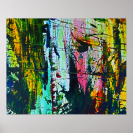 Pintura moderna de arte abstracto con efecto de cr