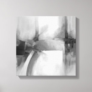 Pintura moderna negra del arte abstracto y blanca