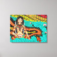 Pintura mural de Kerala, imprimida en lienzo