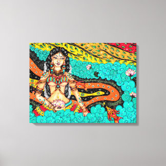 Pintura mural de Kerala, imprimida en lienzo