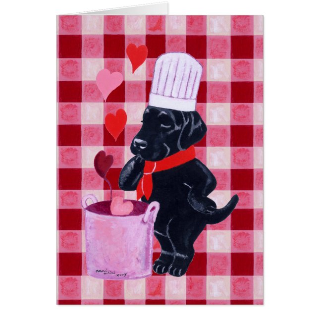 Pintura negra del cocinero de Labrador (Frente)