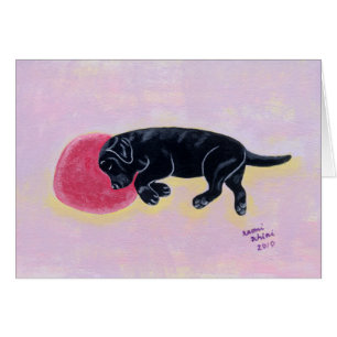 Pintura negra el dormir de Labrador