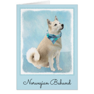 Pintura noruega de Buhund - Arte original de perro