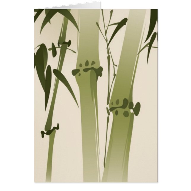 Pintura oriental del estilo, ramas 2 del bambú (Frente)