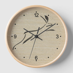 Pintura original Conejo chino cumpleaños reloj de 