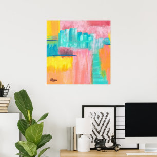 Pintura original de arte abstracto de gran tamaño