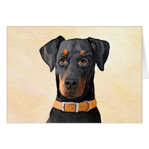 Pintura original de Doberman Pinscher sin cortar