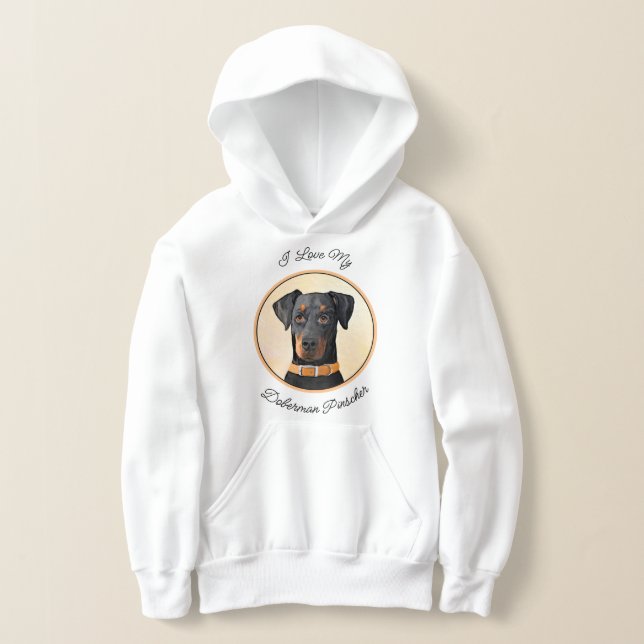 Pintura original de Doberman Pinscher sin cortar (Distribución )