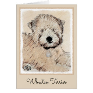 Pintura Original de Terrier Wheaten de Pelaje Suav