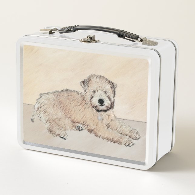 Pintura Original de Terrier Wheaten de Pelaje Suav (Anverso)
