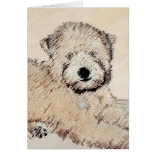 Pintura Original de Terrier Wheaten de Pelaje Suav