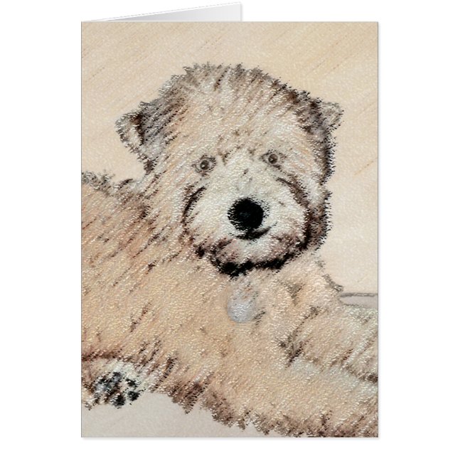 Pintura Original de Terrier Wheaten de Pelaje Suav (Frente)