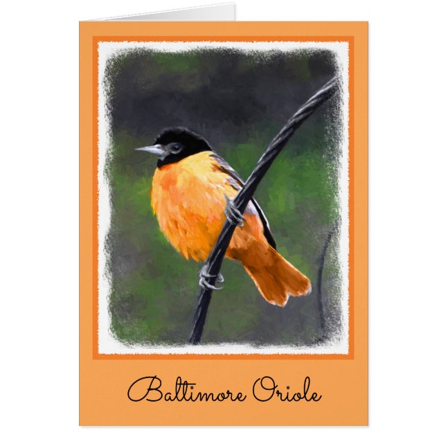 Pintura Oriole - Arte original de aves (Frente)