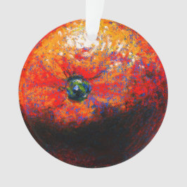 Pintura pastel de un ornamento de cítricos naranja