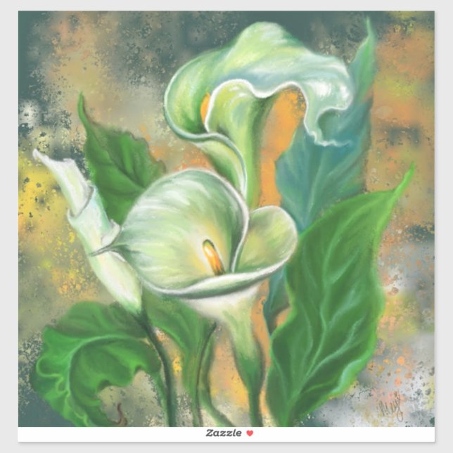 Pintura Pegatina de Calla Lily Flowers (Hoja)
