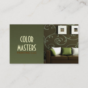 Pintura, pintador, construcción, tarjeta de visita