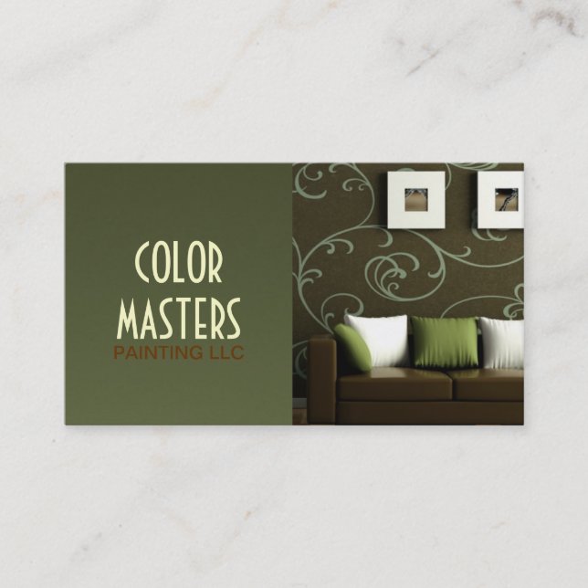 Pintura, pintador, construcción, tarjeta de visita (Anverso)