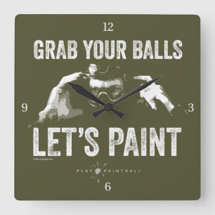 Pintura Pintemos el reloj de pared cuadrado