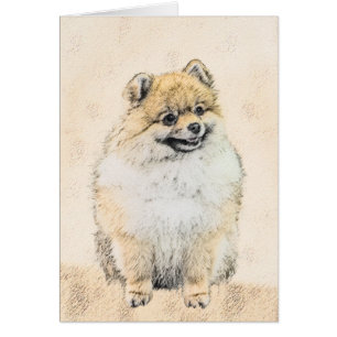 Pintura Pomerania (Naranja) - Arte Perro Original