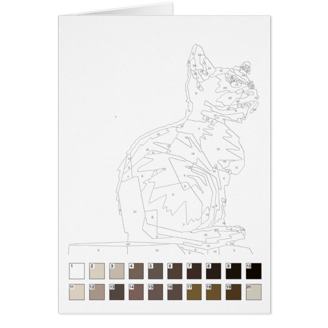 Pintura por la tarjeta de los números: Gato (Frente)