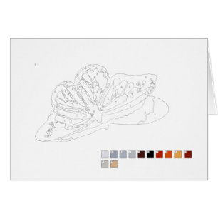 Pintura por la tarjeta de los números: Mariposa