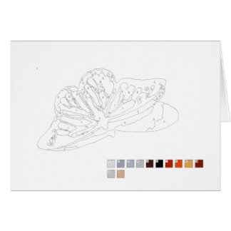 Pintura por la tarjeta de los números: Mariposa