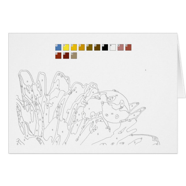 Pintura por la tarjeta de los números: Mariquita (Anverso (Horizontal))