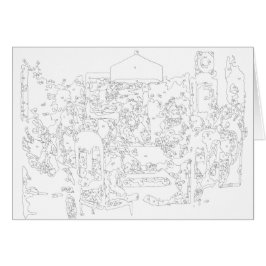 Pintura por números: Perros jugando con tarjeta de