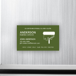 Pintura profesional. Tarjeta de visita magnética