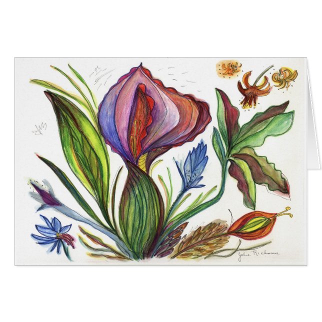 Pintura puntiaguda de la flor (Anverso (Horizontal))