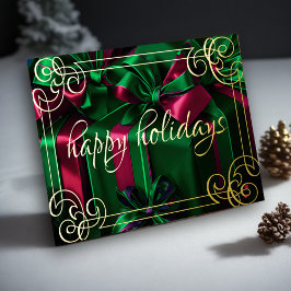 Pintura Regalos de Navidad Verde Esmeralda Burgund