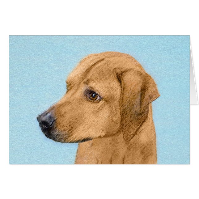 Pintura Ridgeback Rhodesiana - Arte Perro Original (Anverso (Horizontal))