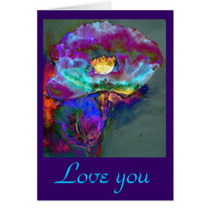 Pintura romántica y elegante de flores verde azula