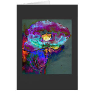 Pintura romántica y elegante de flores verde azula