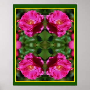 Pintura rosa de rosa Resumen de arte de las flores