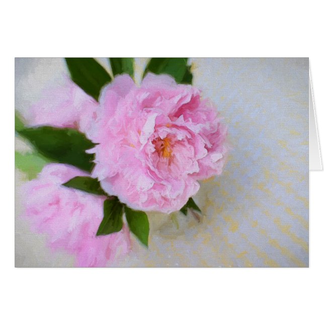 Pintura rosada magnífica del Peony (Anverso (Horizontal))