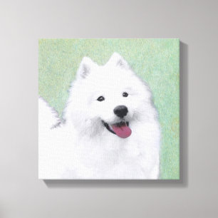 Pintura Samoyed - Arte Perro Original Cuto