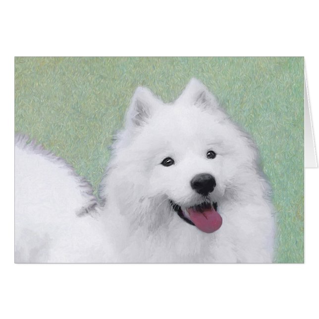 Pintura Samoyed - Arte Perro Original Cuto (Anverso (Horizontal))