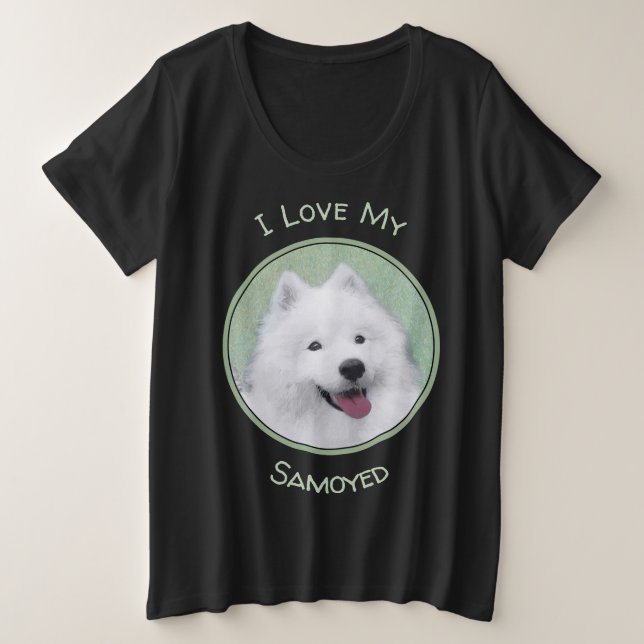 Pintura Samoyed - Arte Perro Original Cuto (Anverso del diseño)