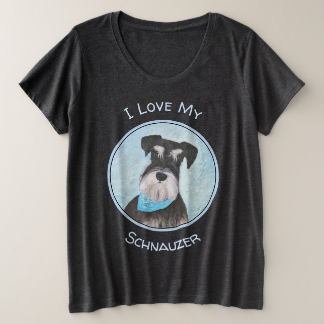 Pintura Schnauzer (en miniatura) - Perro original  (Anverso del diseño)