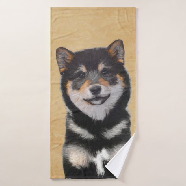 Pintura Shiba Inu (Negro y Tan) - Arte de perro